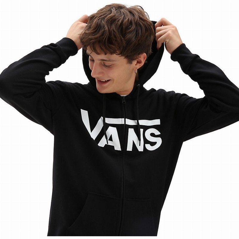 VANS Vans Classic Zip Hoodie (black-white) Men White, Size XXL