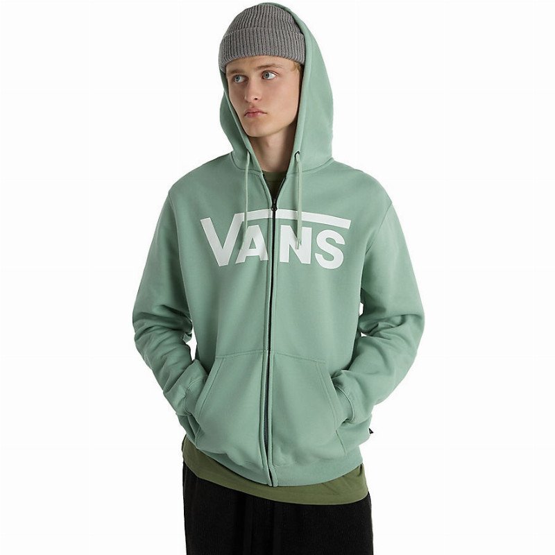 VANS Vans Classic Zip Hoodie (iceberg Green) Men Green, Size XXL