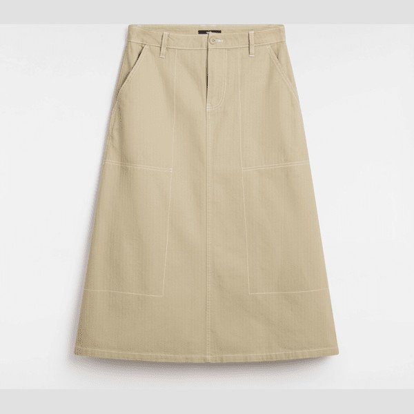Vans - Codey Long Flare Utility Skirt, Woman, Beige, Size: 22