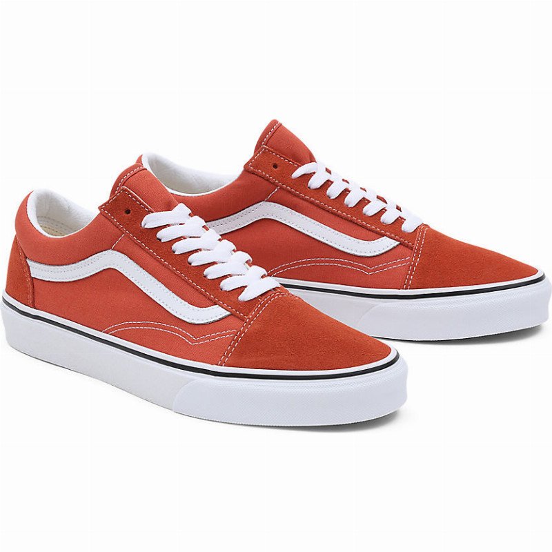 COLOR THEORY OLD SKOOL SHOES (BURNT OCHRE) MEN,WOMEN ORANGE