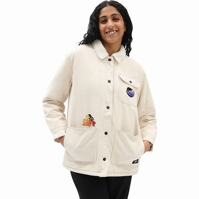 CULTIVATE CARE CHORE COAT (NATURAL) WOMEN WHITE