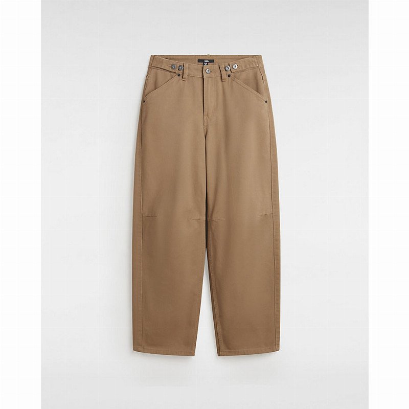 VANS Curbside Pants (otter) Women Brown, Size 34