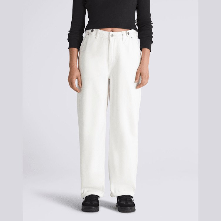 Vans - Curbside Trousers, Woman, White, Size: 32
