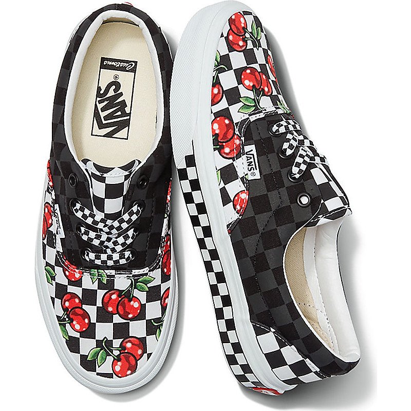 frakke Forholdsvis Kilde Vans CUSTOMS CHERRY CHECKERBOARD ERA (CHECKERBOARD) WOMEN WHITE