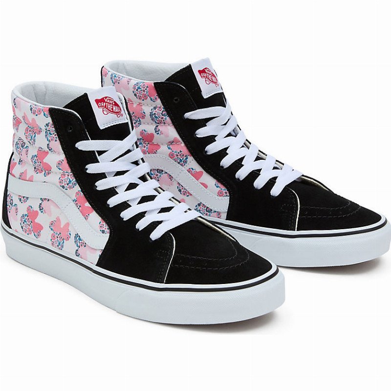 Vans CUSTOMS DISNEY X MINNIE MOUSE SK8 HI BLACK MEN WOMEN BLACK