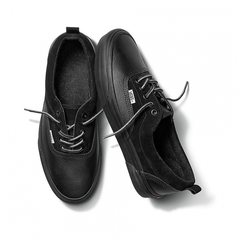 black leather vans size 5.5