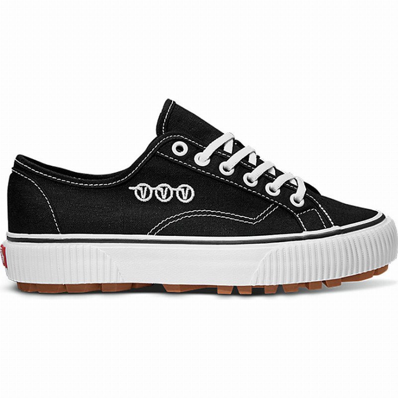 DELRIDGE SF SHOES (BLACK/WHITE) MEN,WOMEN BLACK