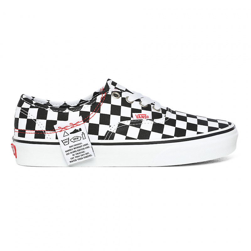 vans authentic checkerboard true white