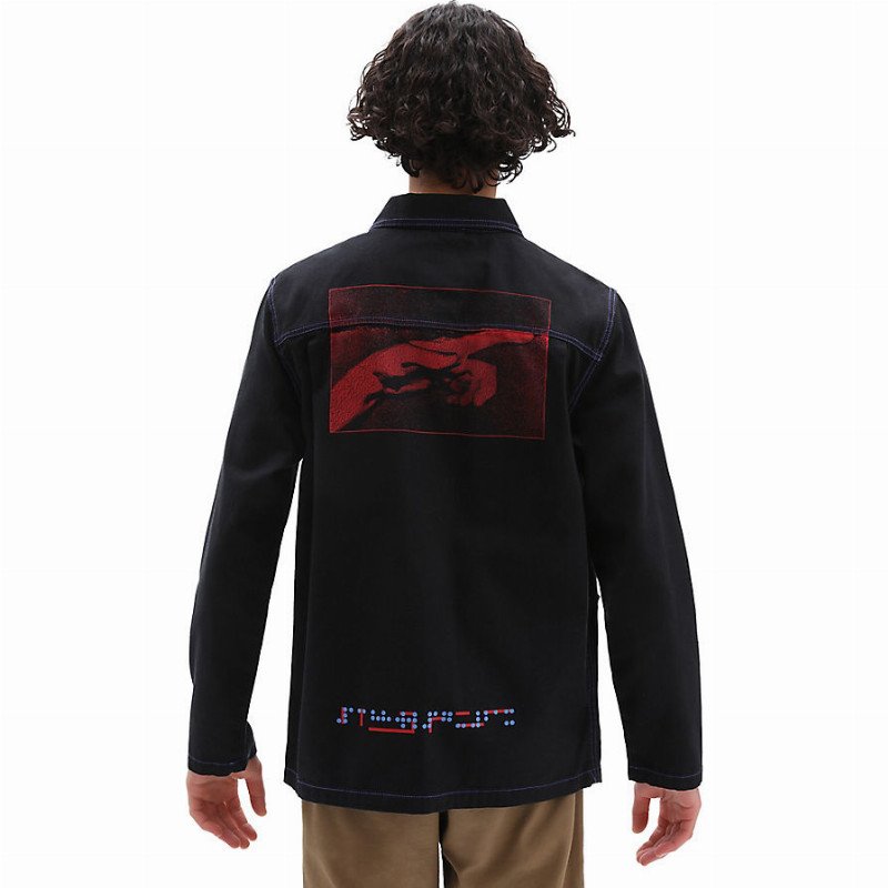 DRILL CHORE COAT ((OTW GALLERY) RUBEN MARTINHO) MEN BLACK