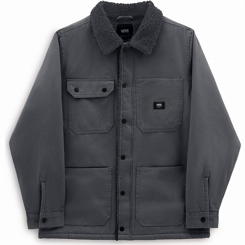 DRILL CHORE COAT SHERPA JACKET (ASPHALT) MEN GREY