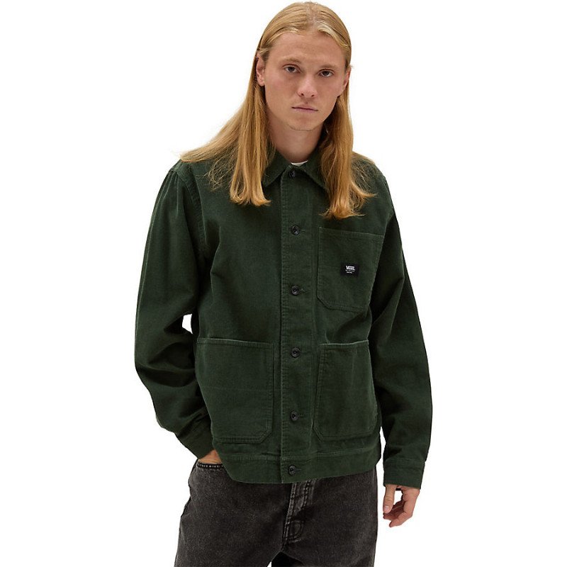 DRILL CHORE CORDUROY COAT (DEEP FOREST) MEN GREEN