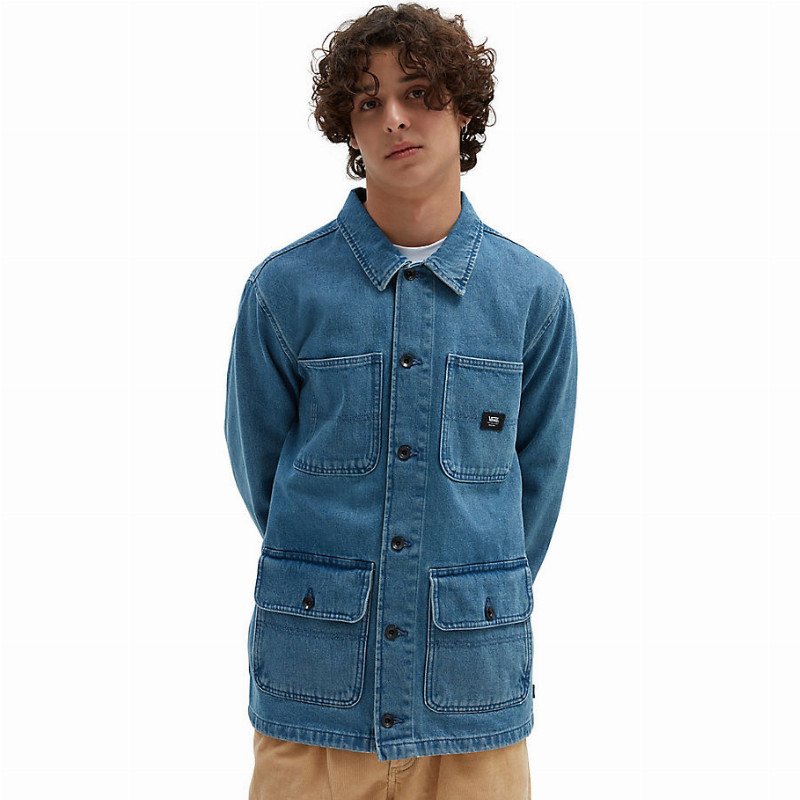 DRILL DENIM JACKET (STONEWASH/BLUE) MEN BLUE