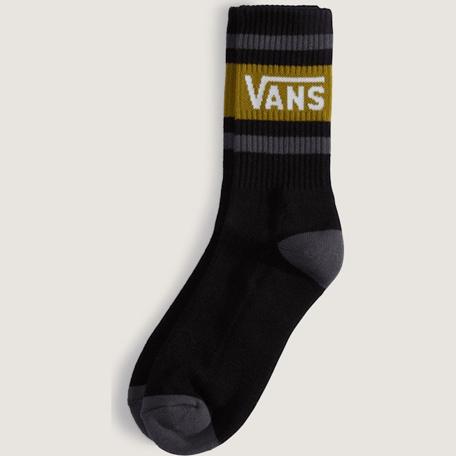  DROP V CREW SOCKS (1 PAIR), MAN, BLACK, SIZE: M