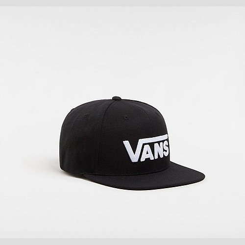 VANS Drop V Snapback Hat (black-white) Unisex White, One Size
