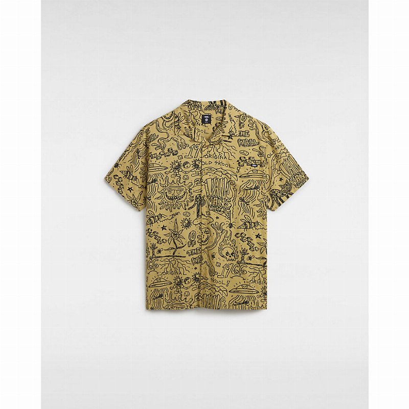 ELDEN SS WOVEN ANTELOPE/BLACK (ANTELOPE-BLACK) MEN YELLOW