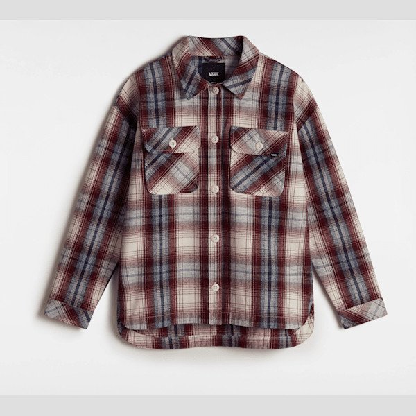 Vans - Eliza Woven Shacket, Woman, Burgundy, Size: L