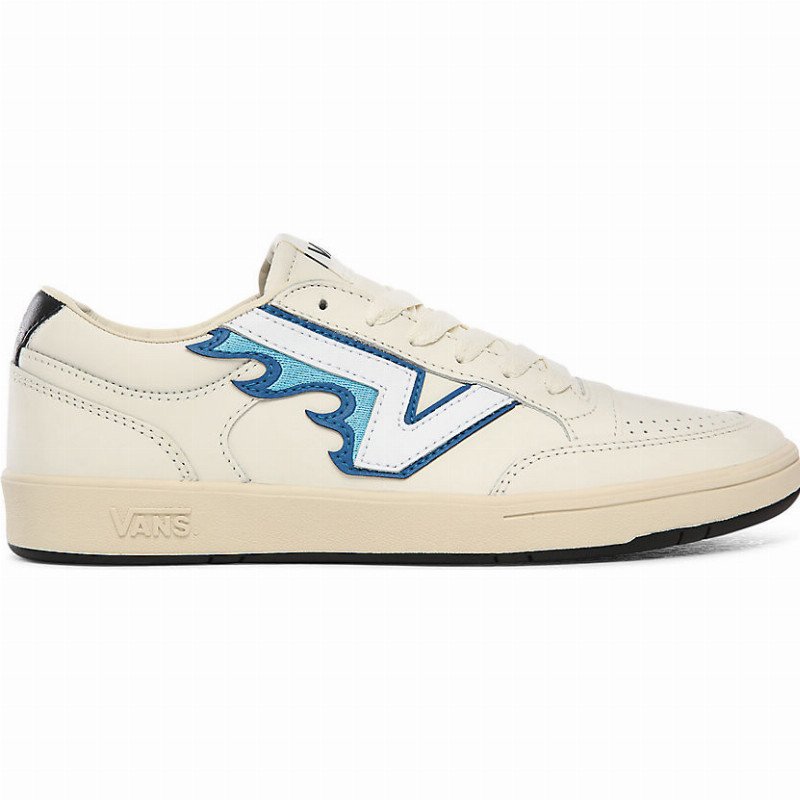 vans with blue flames