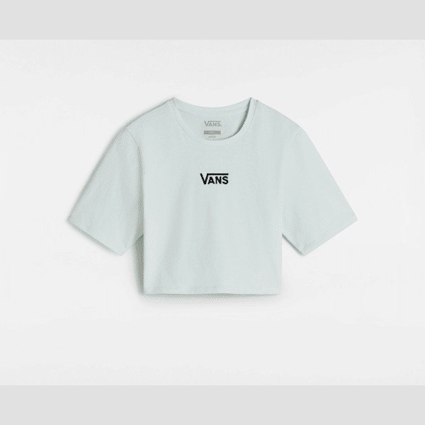 Vans - Flying V Crew Crop II T-Shirt, Woman, Green, Size: XXS