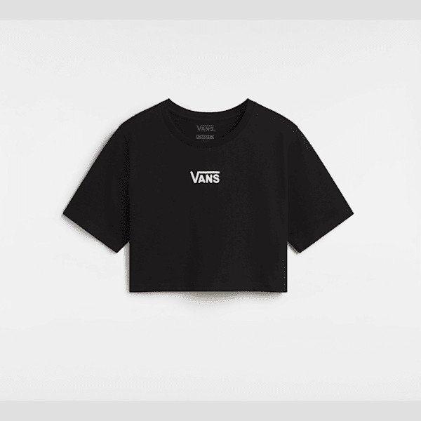 Vans - Flying V Crew Crop T-Shirt, Woman, Black, Size: M
