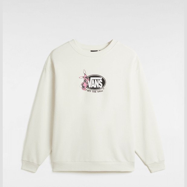 Vans - Follow Crew Sweatshirt, Woman, White, Size: XXS