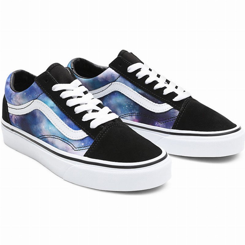 GALAXY OLD SKOOL SHOES ((GALAXY) BLACK/TRUE WHITE) WOMEN BLUE