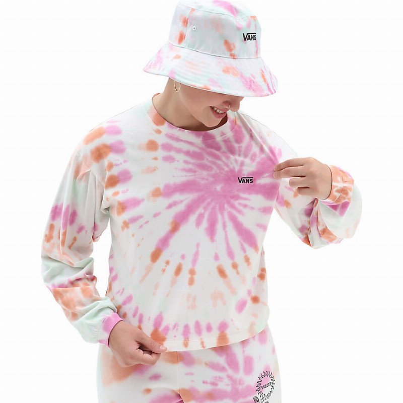 GECKO RESORTS WASH LONG SLEEVE T-SHIRT (WHITE) WOMEN WHITE