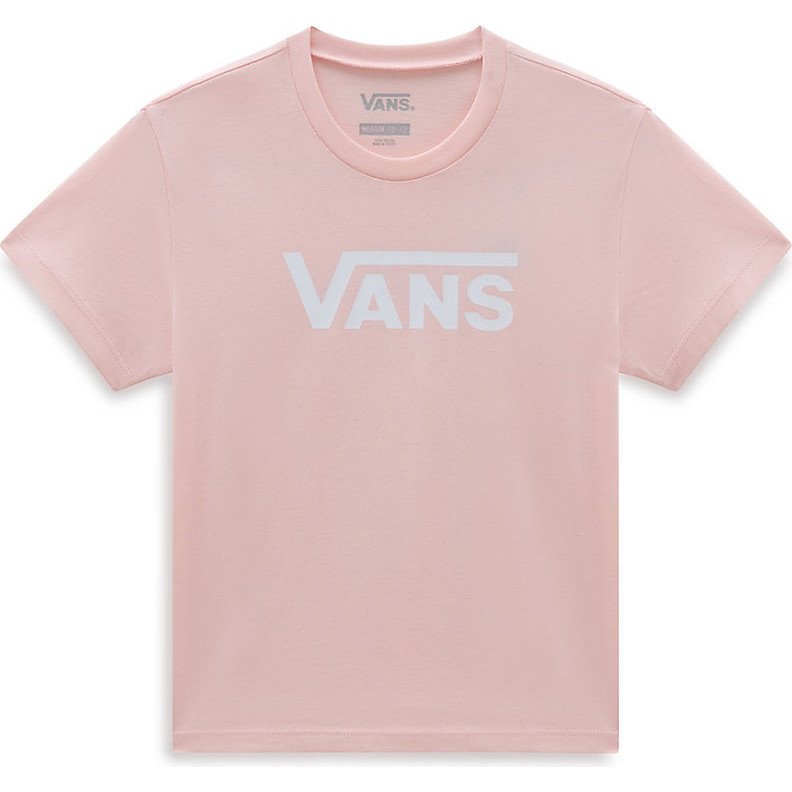 VANS Girls Flying V Crew T-shirt (8-14 Years) (chintz Rose) Girls Pink, Size XL
