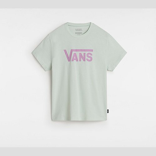VANS Girls Flying V Crew T-shirt (8-14 Years) (pale Aqua) Girls Green, Size XL
