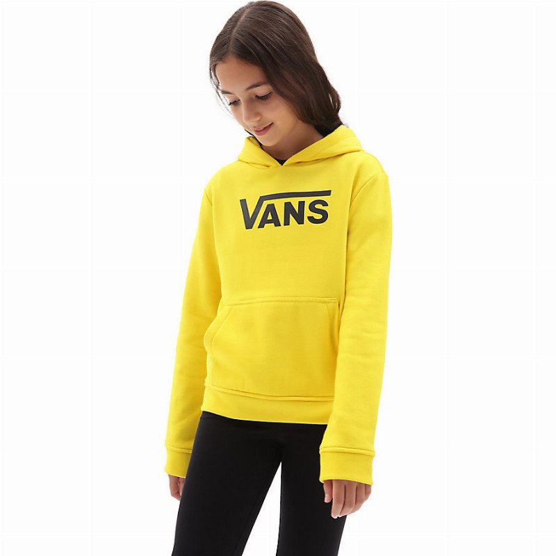 VANS Girls Flying V Hoodie (8-14 Years) (cyber Yellow) Girls Yellow, Size XL