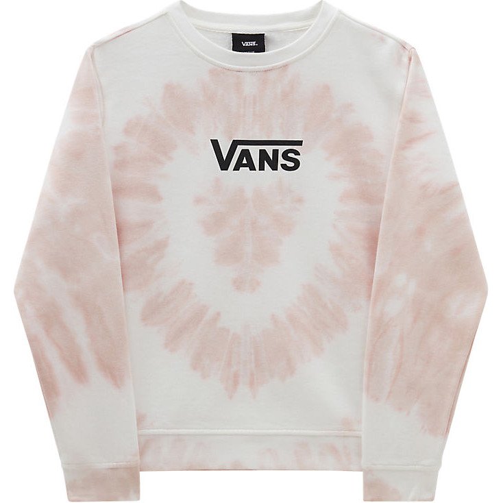 VANS Girls Tie Dye Crew Sweatshirt (8-14 Years) (chintz Rose) Girls Pink, Size XL