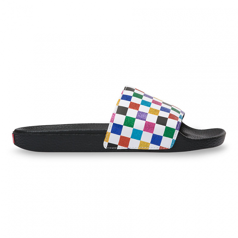 rainbow checkerboard vans size 5