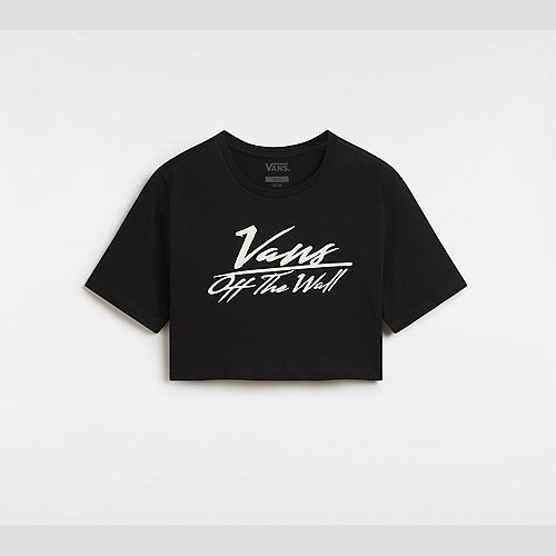 VANS Go Anyplace Crew Crop T-shirt (black) Women Black, Size XXS