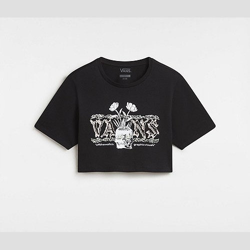 VANS Growing Ideas Crew Crop T-shirt (black) Women Black, Size XXS