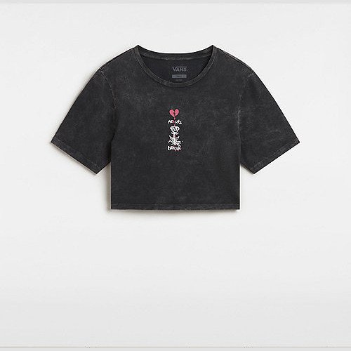 VANS Heartbreaker Crew Crop T-shirt (black) Women Black, Size XXS
