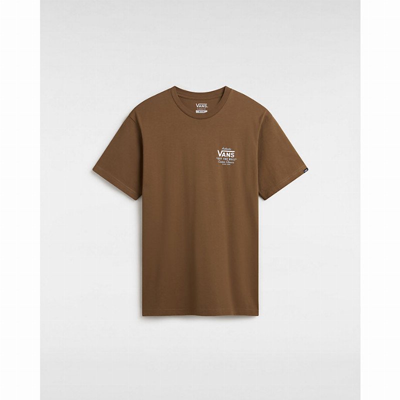VANS Holder St Classic T-shirt (coffee Liqueur-white) Men Brown, Size XXL