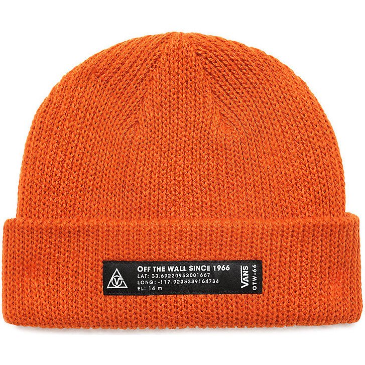 VANS Holt Cuff Beanie (gold Flame) Men Orange, One Size