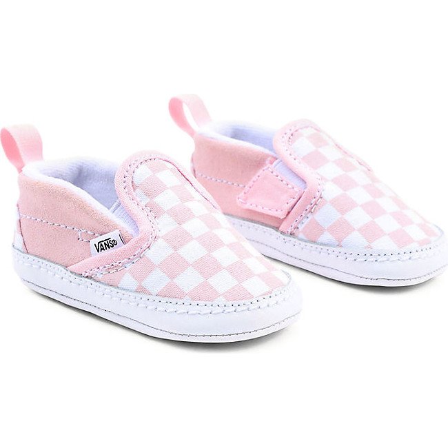 VANS Infant Checkerboard Slip-on Hook And Loop Crib Shoes (0-1 Year) ((checkerboard) Blushing Bride/true White) Infant Pink, Size 2.5