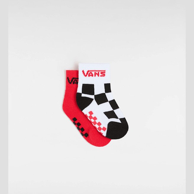 Vans - Infant Drop V Classic Socks (2 Pairs), Red, Size: One size