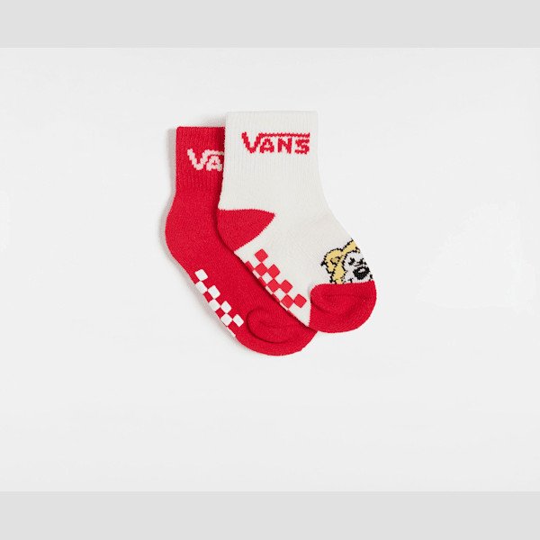 Vans - Infant Drop V Socks (2 Pairs), Red, Size: One size