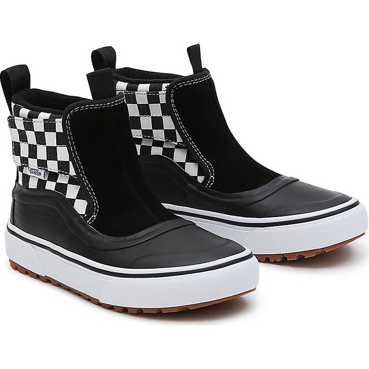 KIDS CHECK QUARTER SLIP-ON HI TERRAIN MTE-1 HOOK AND LOOP SHOES (4-8 YEARS) ((CHECK QUARTER) BLACK/TRUE WHITE) YOUTH BLACK