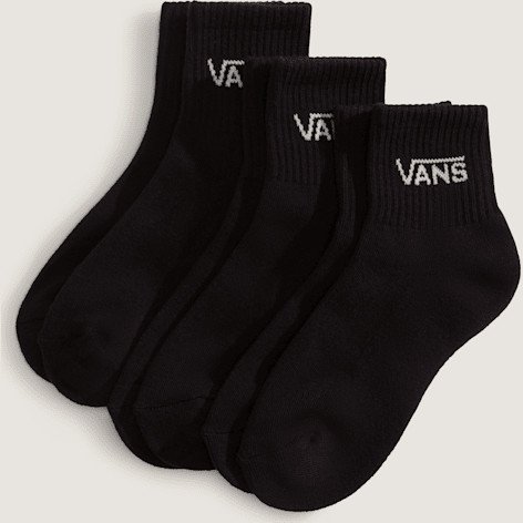 Vans - Kids Classic Half Crew Socks (3 Pairs), Black, Size: XXS