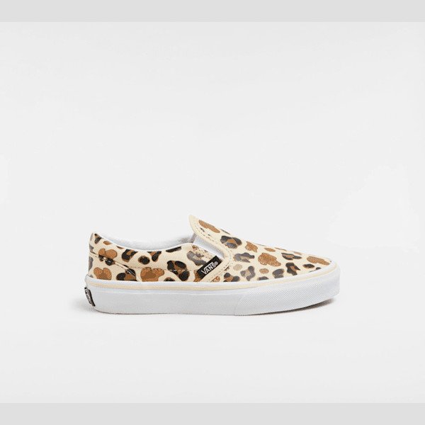 Vans - Kids Classic Slip-On Glitter Shoes (4-8 Years), Brown, Size: 12.5