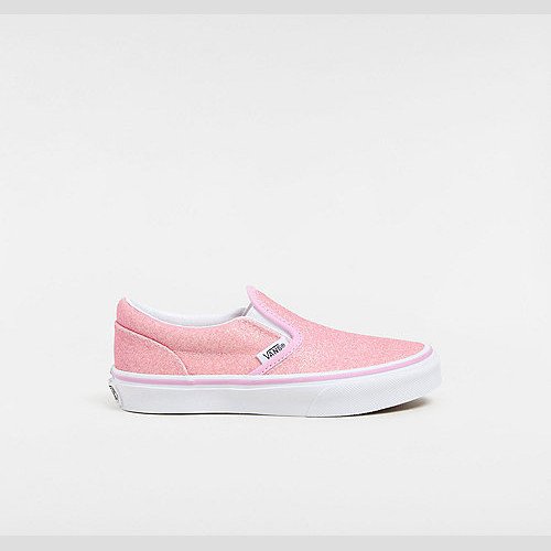 VANS Kids Classic Slip-on Glitter Shoes (4-8 Years) (glitter Pink) Kids Pink, Size 13