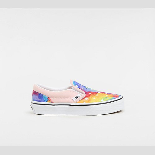 VANS Kids Classic Slip-on Shoes (4-8 Years) (rainbow Galaxy Pink/multi) Kids Pink, Size 13