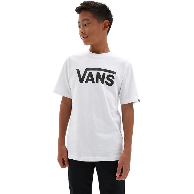BOYS KIDS WHITE Vans (WHITE-BLACK) T-SHIRT (8-14+ CLASSIC YEARS)