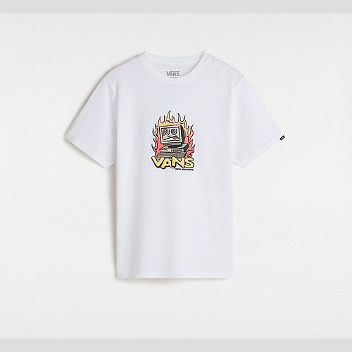 KIDS DIGITAL REPAIR T-SHIRT (8-14 YEARS) (WHITE) BOYS WHITE