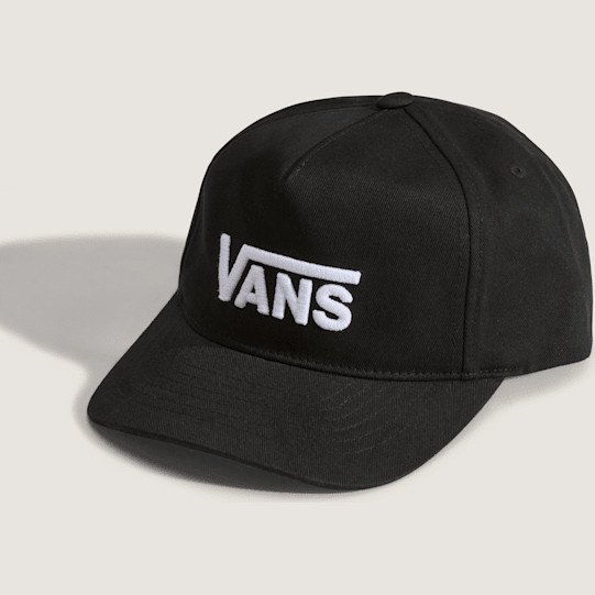 Vans - Kids Drop V Logo Snapback Hat, Black, Size: One size