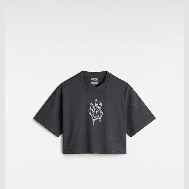 Vans - Kids Fire In Your Heart T-Shirt (8-14 Years), Grey, Size: XL