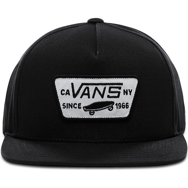 VANS Kids Full Patch Snapback Hat (8-14+ Years) (true Black) Youth Black, One Size
