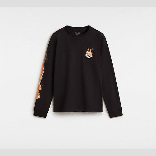 KIDS HIGH ROLLER LONG SLEEVE T-SHIRT (8-14 YEARS) (BLACK) BOYS BLACK